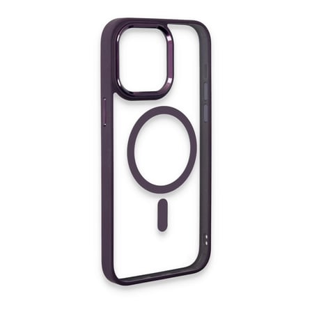 İphone 15 Pro Max Kılıf Room Magneticsafe Silikon - Derin Mor