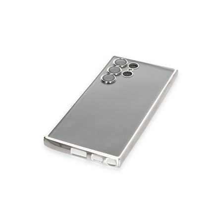 Samsung Galaxy S22 Ultra Kılıf Razer Lensli Silikon - Gümüş