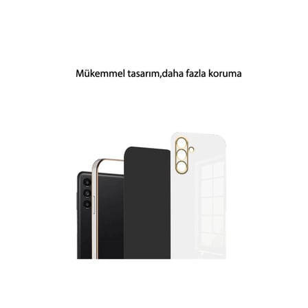 Samsung Uyumlu Galaxy A24 4g Kılıf Volet Silikon - Siyah