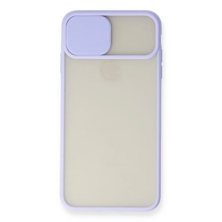 İphone Xs Max Kılıf Palm Buzlu Kamera Sürgülü Silikon - Lila