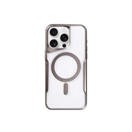 İphone 15 Pro Max Kılıf Boyi Magsafe Silikon Kapak - Titan Gri