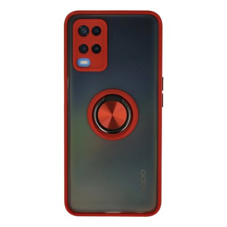 Oppo A54 4g Kılıf Montreal Yüzüklü Silikon Kapak - Kırmızı