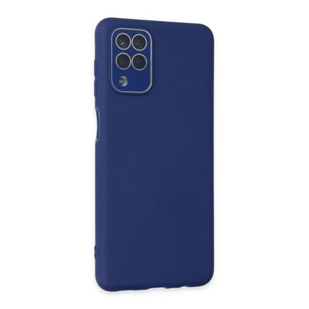 Samsung Uyumlu Galaxy A22 Kılıf Lansman Glass Kapak - Sky Blue