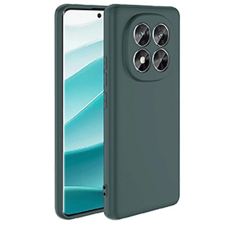 Xiaomi Uyumlu Redmi Note 14 Pro 5g Kılıf Nano İçi Kadife Silikon - Koyu Yeşil