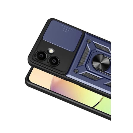 Samsung Uyumlu Galaxy A07 4g Pars Lens Yüzüklü Silikon - Lacivert