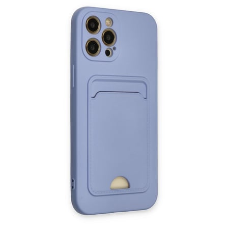 İphone 12 Pro Max Kılıf Kelvin Kartvizitli Silikon - Lila