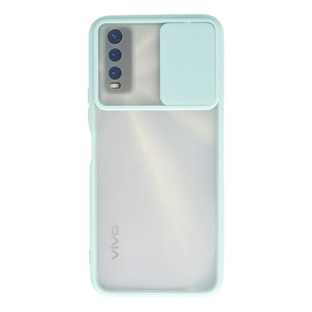 Vivo Y11s Kılıf Palm Buzlu Kamera Sürgülü Silikon - Turkuaz