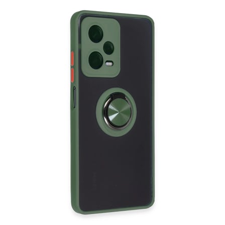 Xiaomi Redmi Note 12 Pro 5g Kılıf Montreal Yüzüklü Silikon Kapak - Yeşil