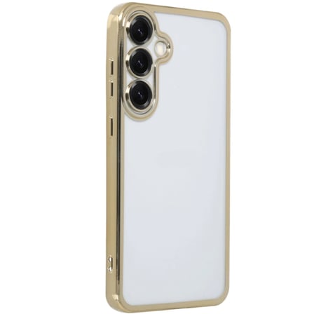 Samsung Uyumlu Galaxy S25 Plus Kılıf Razer Lensli Silikon - Gold
