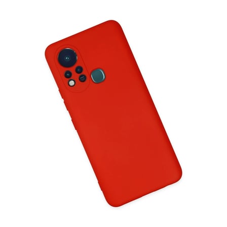 İnfinix Hot 11s Kılıf Nano İçi Kadife Silikon - Kırmızı