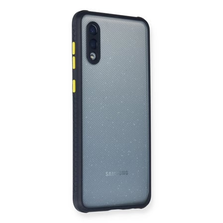 Samsung Galaxy A02 Kılıf Miami Şeffaf Silikon - Lacivert