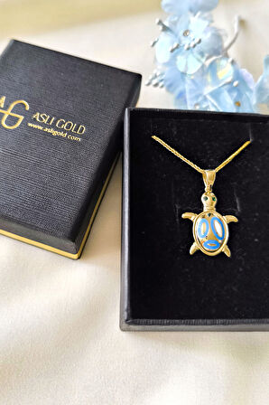 Altın Kaplumbağa Kolye