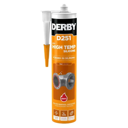 D251 RTV Isı Silikonu 300 derece c Kırmızı - 280ml