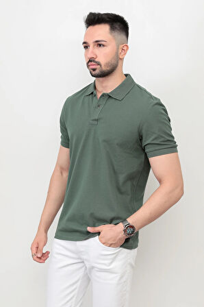 Erkek Polo Yaka Detaylı Kısa Kol Pike T-Shirt