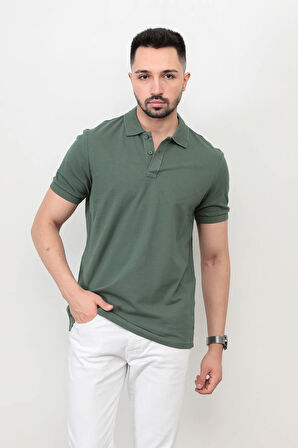 Erkek Polo Yaka Detaylı Kısa Kol Pike T-Shirt