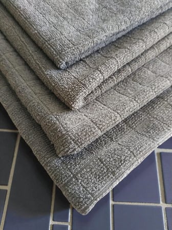 4'lü Havlu Seti - Mikrofiber Süper Emici Çok Amaçlı Bez 40x40 cm (Gri)