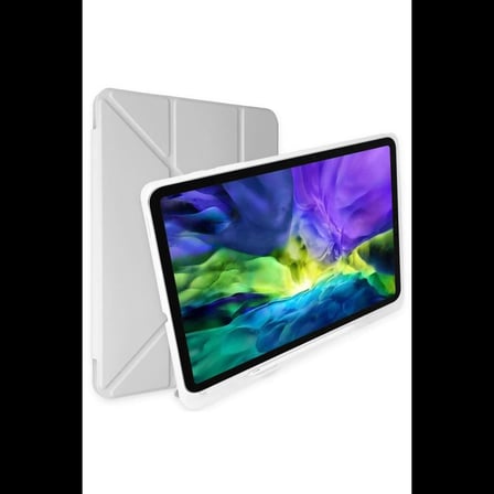 Apple iPad 10.2 (8.nesil) Kılıf Kalemlikli Mars Tablet Kılıfı - Gri