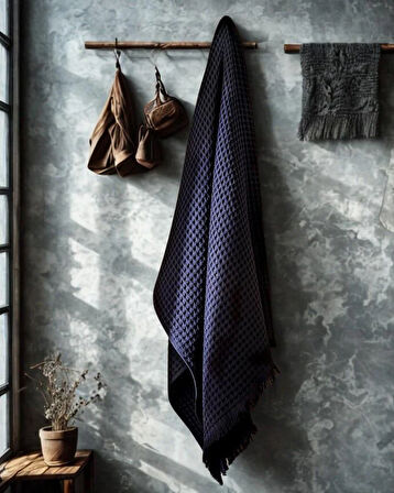 Angelina 3'lü Havlu Seti Lacivert