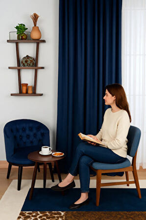 KADİFE Dokulu Ada Fon Perde Salon Yatak Odası