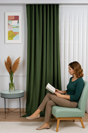 KADİFE Dokulu Ada Fon Perde Salon Yatak Odası