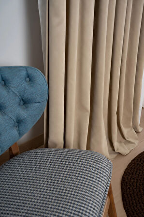 KADİFE Dokulu Ada Fon Perde Salon Yatak Odası