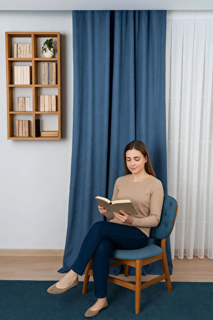 KADİFE Dokulu Ada Fon Perde Salon Yatak Odası