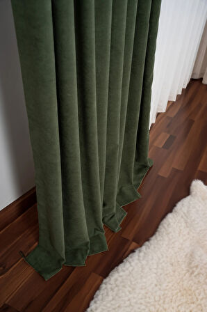 KADİFE Dokulu Ada Fon Perde Salon Yatak Odası