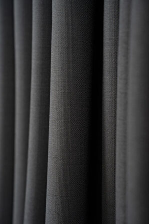 Doğal Dokulu Keten Görünümlü Dekoratif PİLESİZ Fon Perde Salon Yatak Odası