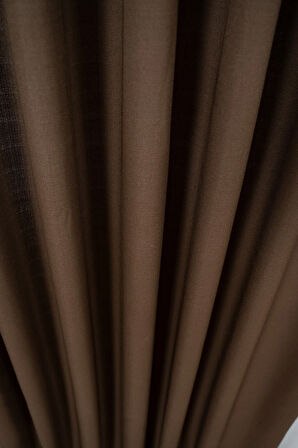 Doğal Dokulu Keten Görünümlü Dekoratif PİLESİZ Fon Perde Salon Yatak Odası