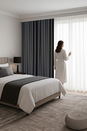 Blackout Işık Geçirmez Karartma Kalın Fon Perde Salon Yatak Odası Çocuk Odası