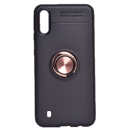 Samsung Galaxy A01 Kılıf Yüzüklü Şık Premium Silikon Kapak RCV/Ravel