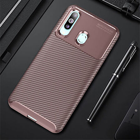 Samsung Galaxy A20S Kılıf El İzi Yapmayan Yüksek Kaliteli Silikondan Üretilmiş Premium Kapak RCV/Negro