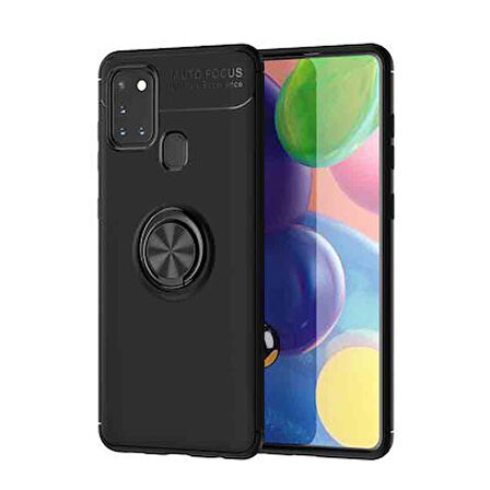 Samsung Galaxy A21S Kılıf Yüzüklü Şık Premium Silikon Kapak RCV/Ravel
