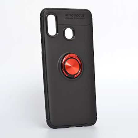 Samsung Galaxy A30 Kılıf Yüzüklü Şık Premium Silikon Kapak RCV/Ravel