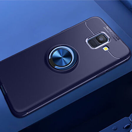 Samsung Galaxy A6 2018 Kılıf Yüzüklü Şık Premium Silikon Kapak RCV/Ravel