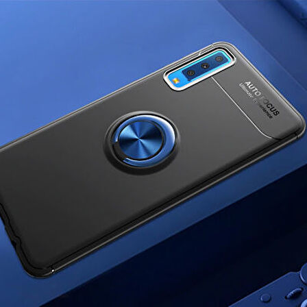 Samsung Galaxy A7 2018 Kılıf Yüzüklü Şık Premium Silikon Kapak RCV/Ravel