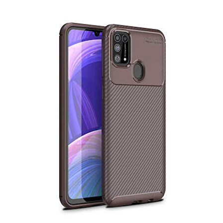 Samsung Galaxy M31 Kılıf El İzi Yapmayan Yüksek Kaliteli Silikondan Üretilmiş Premium Kapak RCV/Negro