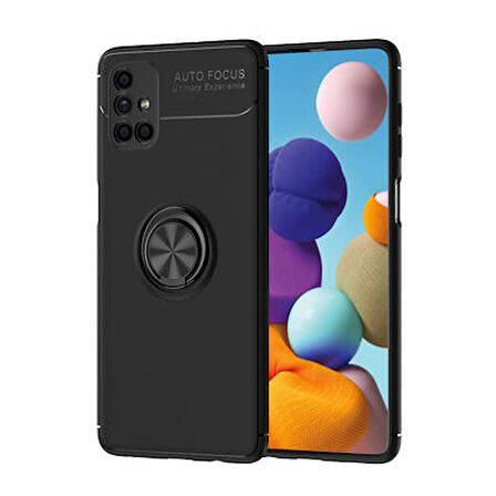Samsung Galaxy M51 Kılıf Yüzüklü Şık Premium Silikon Kapak RCV/Ravel