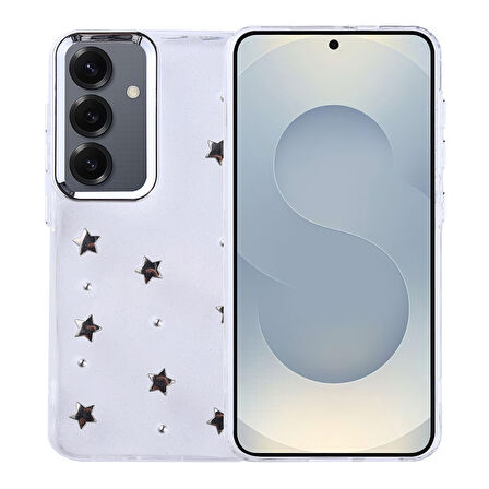 Samsung Galaxy S25 Kılıf Şeffaf Yapılı Sert Mini 3D Figürlü Şık Silikon Kapak RCV/Kutup