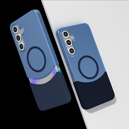 Samsung Galaxy S25 Kılıf M-Safe Özellikli Çift Parçalı Ultra İnce Sert Kapak RCV/Duble