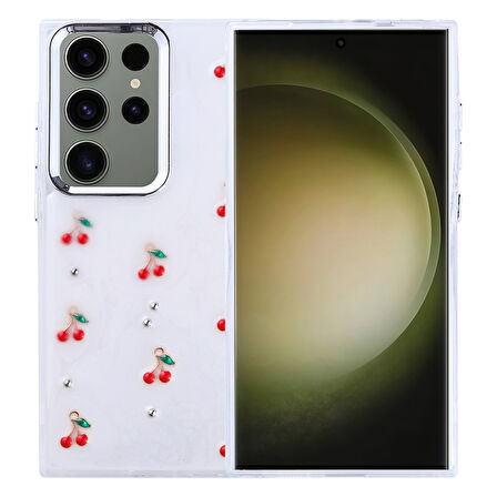 Samsung Galaxy S25 Ultra Kılıf Şeffaf Yapılı Sert Mini 3D Figürlü Şık Silikon Kapak RCV/Kutup