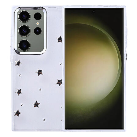 Samsung Galaxy S25 Ultra Kılıf Şeffaf Yapılı Sert Mini 3D Figürlü Şık Silikon Kapak RCV/Kutup