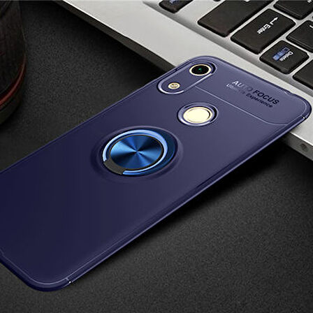 Huawei Y6S 2019 Kılıf Yüzüklü Şık Premium Silikon Kapak RCV/Ravel