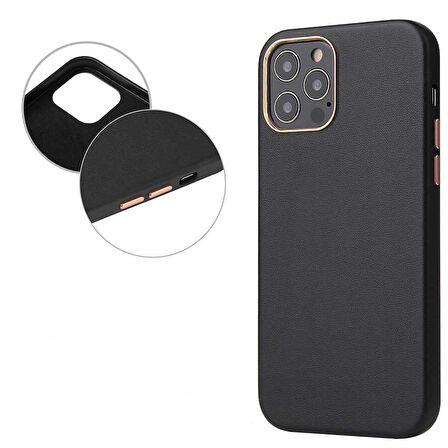 Apple iPhone 12 Mini Kılıf İçi Kadife Kaplı Pu Deri Kablosuz Şarj Destekli Kapak RCV/Eyzi