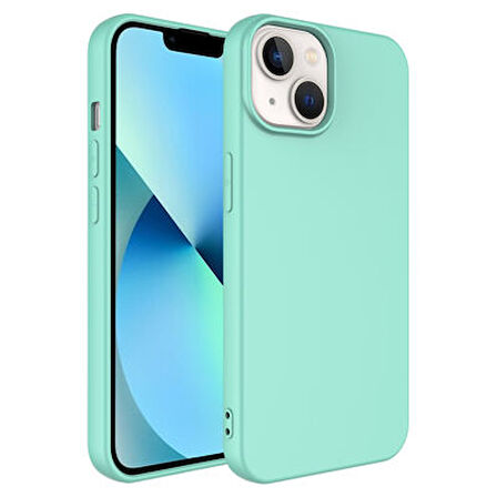 iPhone 14 Lansman Kılıf İçi Dolgulu Esnek Soft Yapılı Premium Silikon Kapak RCV/Mara