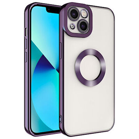 iPhone 14 Plus Uyumlu Kenarları Parlak ve Logo Detaylı Şık Esnek Silikon Kapak RCV/Omega