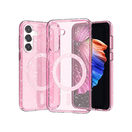 iPhone 16 Pro Max Kılıf Şeffaf Yapılı ve Magsafe Özellikli Sert Premium Silikon Kapak RCV/Allstar