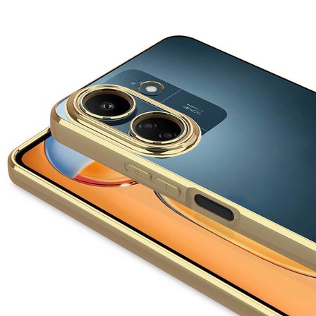 iPhone SE 2022 Uyumlu Kenarları Parlak ve Logo Detaylı Şık Esnek Silikon Kapak RCV/Omega
