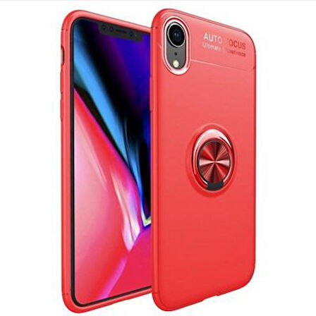 iPhone XR Kılıf Yüzüklü Şık Premium Silikon Kapak RCV/Ravel