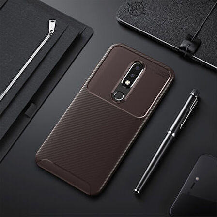 Nokia 5.1 Plus Kılıf El İzi Yapmayan Yüksek Kaliteli Silikondan Üretilmiş Premium Kapak RCV/Negro